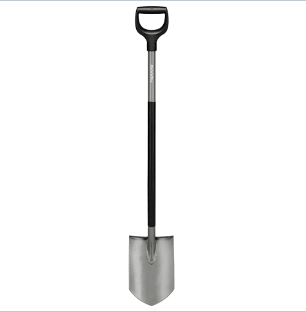 Fiskars Pala de Metal Ergonomic™ con Borde Puntiagudo