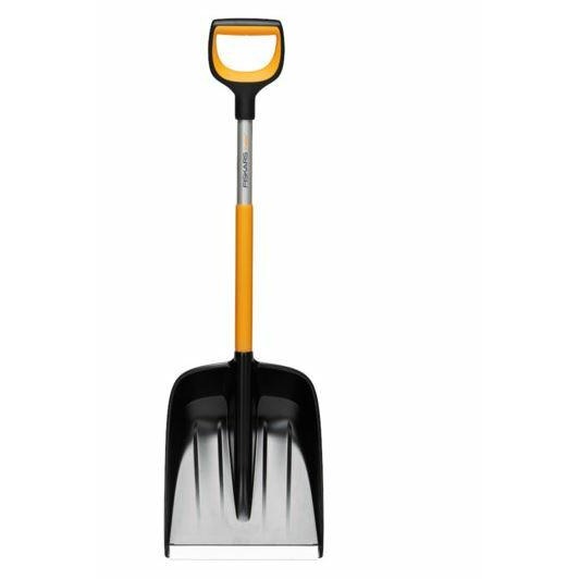 Fiskars Pala de nieve para coches, X-series, Longitud: 98 cm, Aluminio/polímero, Negro/naranja/gris, 1057393