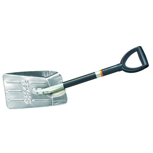 Fiskars Pala ligera para nieve para el coche, Longitud: 71 cm, Aluminio, Negro/Plata, 1000740
