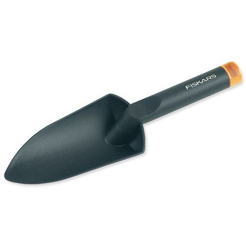 Fiskars Pala plantadora, Longitud: 29 cm, Material sintético reforzado con fibra de vidrio, Negro/Naranja, 1000694