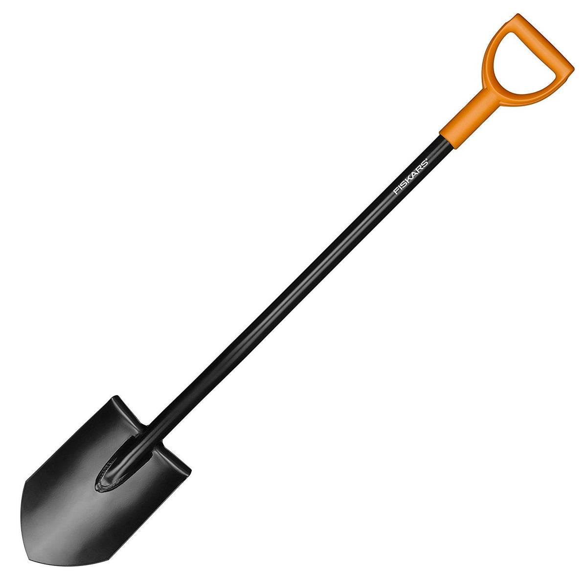 Fiskars Pala Puntiaguda para Suelos Duros, Longitud 117 cm, Acero/Plástico, Solid, 1003455, Negro