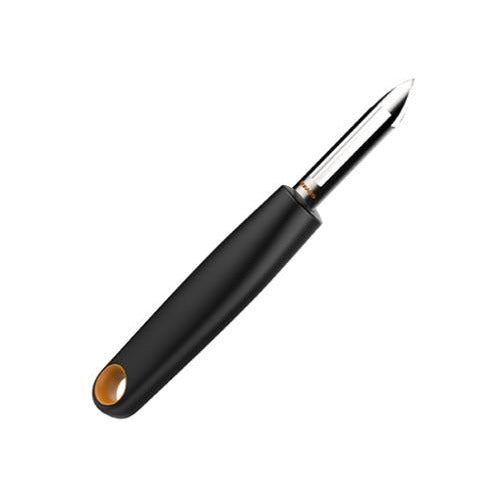 Fiskars Pelador de cuchilla fija, Longitud: 18 cm, Acero/Plástico, Functional Form, Negro/Naranja, 1014418