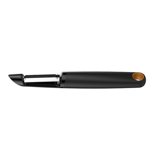 Fiskars Pelador de cuchilla móvil, Longitud: 18 cm, Acero/Plástico, Functional Form, Negro/Naranja, 1014419