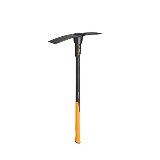Fiskars Pico de excavación IsoCore L, Para Suelos Rocosos, 91 cm, 3,4 kg, Negro/Naranja, 1020166