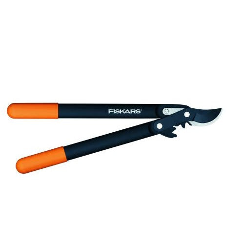 Fiskars Podadera con cuchilla bypass para madera verde, Sistema de cremallera PowerGear, Diámetro de corte: 2,8 cm, Cuchillas de acero templado con cubierta antiadherente, Longitud: 46 cm, Negro/Naranja, L72, 1001555