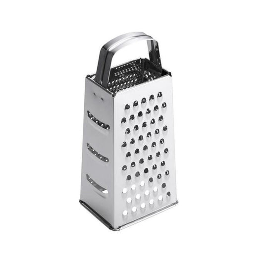 Fiskars Rallador, Con 4 lados, Acero inoxidable, Longitud: 23 cm, Plata, Essential, 1023798