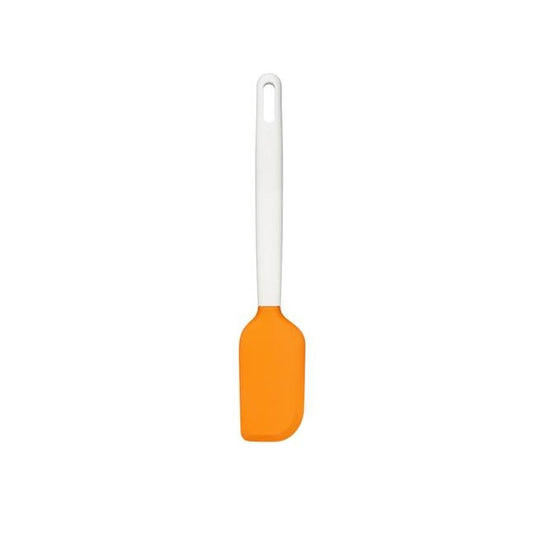 Fiskars Raspador de masa con cabezal de silicona, Longitud: 27,5 cm, Plástico/Silicona, Naranja/Blanco, Functional Form, 1023615