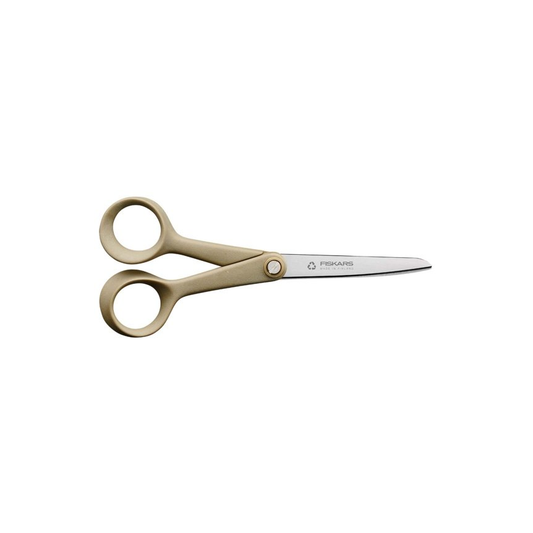 Fiskars ReNew Tijeras universales, Longitud: 17 cm, Acero inoxidable/plástico reciclado, Fabricado con materiales 100% reciclables, 1062545