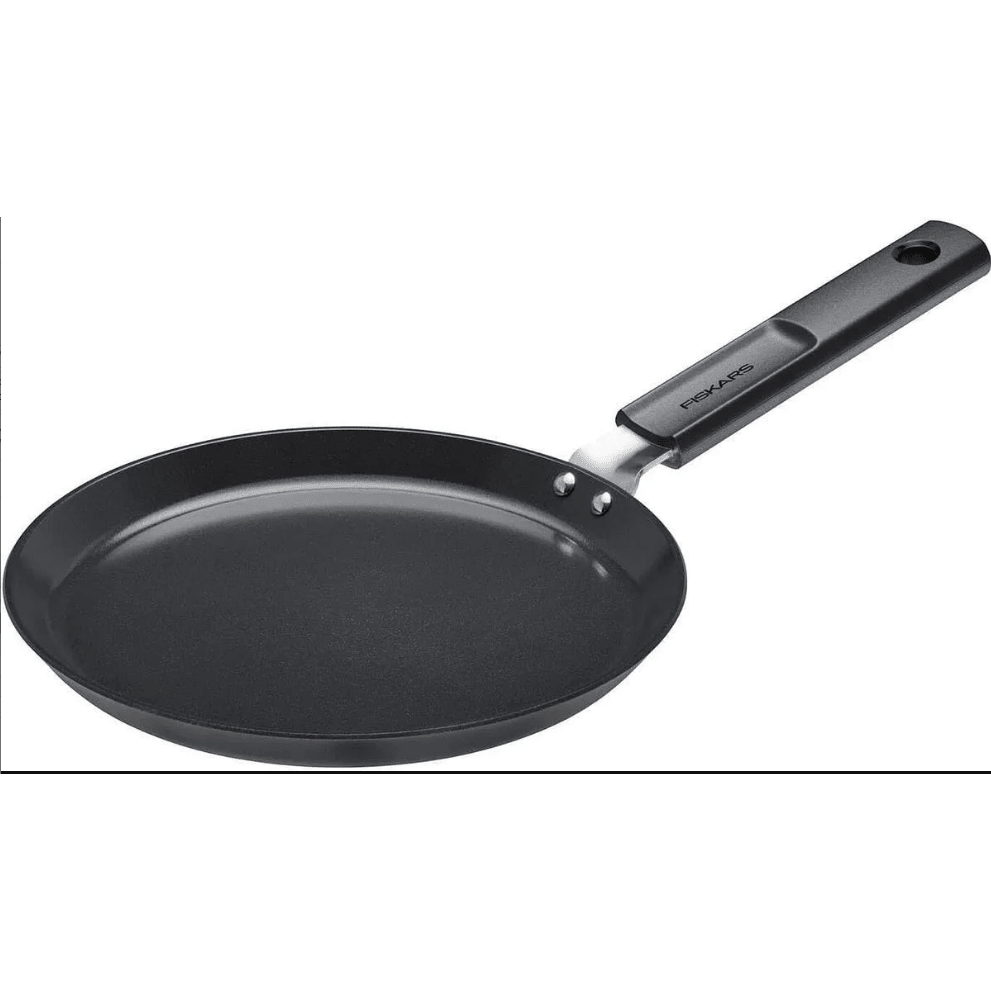 Fiskars Sartén para Tortilla, Hard Face, Diámetro 22 cm, Para todo tipo de Cocinas, Revestimiento Antiadherente, Resistente a los Arañazos, Aluminio/Plástico, Negro, 1075522. - Ferrotecnia
