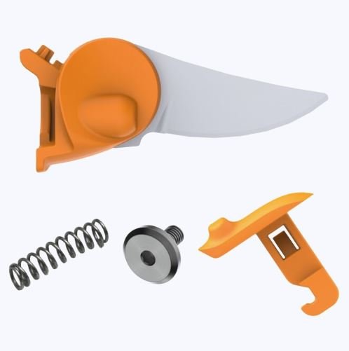 Fiskars Set de Repuestos con Cuchilla, Resorte, Tornillo y Cierre para Tijeras de Podar DualAction P981, Corta Ramas de Hasta 26 mm de Grosor, Con Revestimiento Antiadherente, Acero, Naranja, 1080137