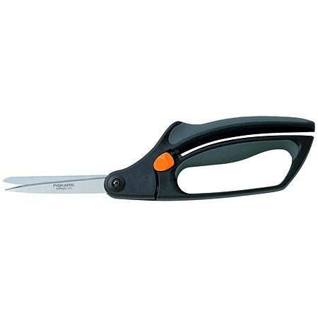 Fiskars Tijeras de jardín de precisión, Longitud: 26 cm, Hojas de acero/plástico, S50, Negro/Naranja, 1000557