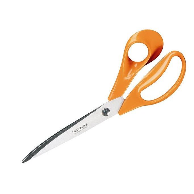 Fiskars Tijeras de sastre, Longitud: 27 cm, Hoja de acero inoxidable/Mangos de plástico, Naranja, Classic, 1005145 - Ferrotecnia