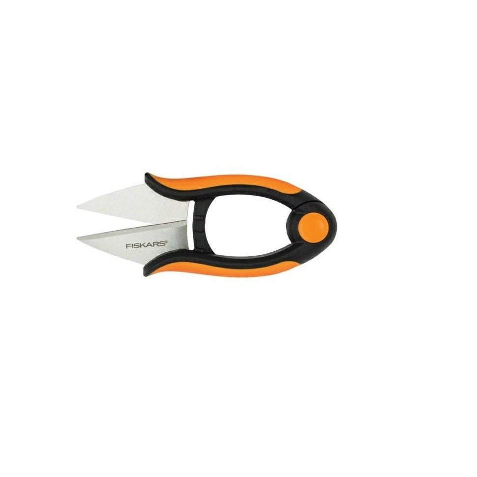 Fiskars Tijeras para hierbas, Longitud: 12,9 cm, Hojas de acero inoxidable/mangos de plástico, Negro/Naranja, Solid, SP-220, 1063326 - Ferrotecnia