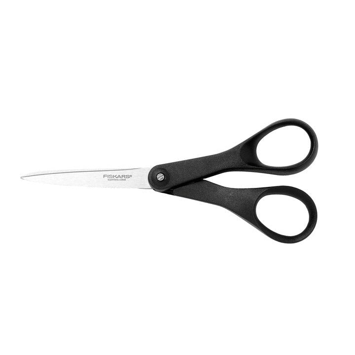 Fiskars Tijeras para papel, Color Negro/Plata, Longitud 18 cm - Ferrotecnia