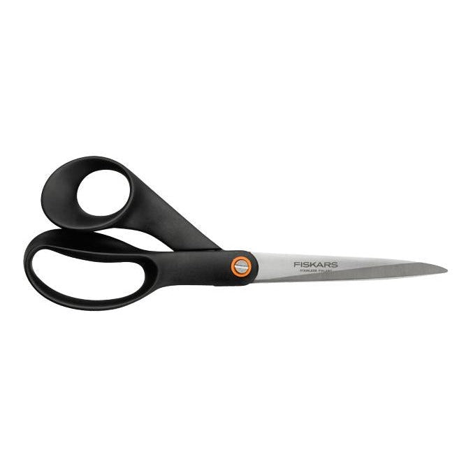 Fiskars Tijeras universales, Longitud total: 21 cm, Acero de calidad/Plástico, Functional Form, Negro, 1019197 - Ferrotecnia