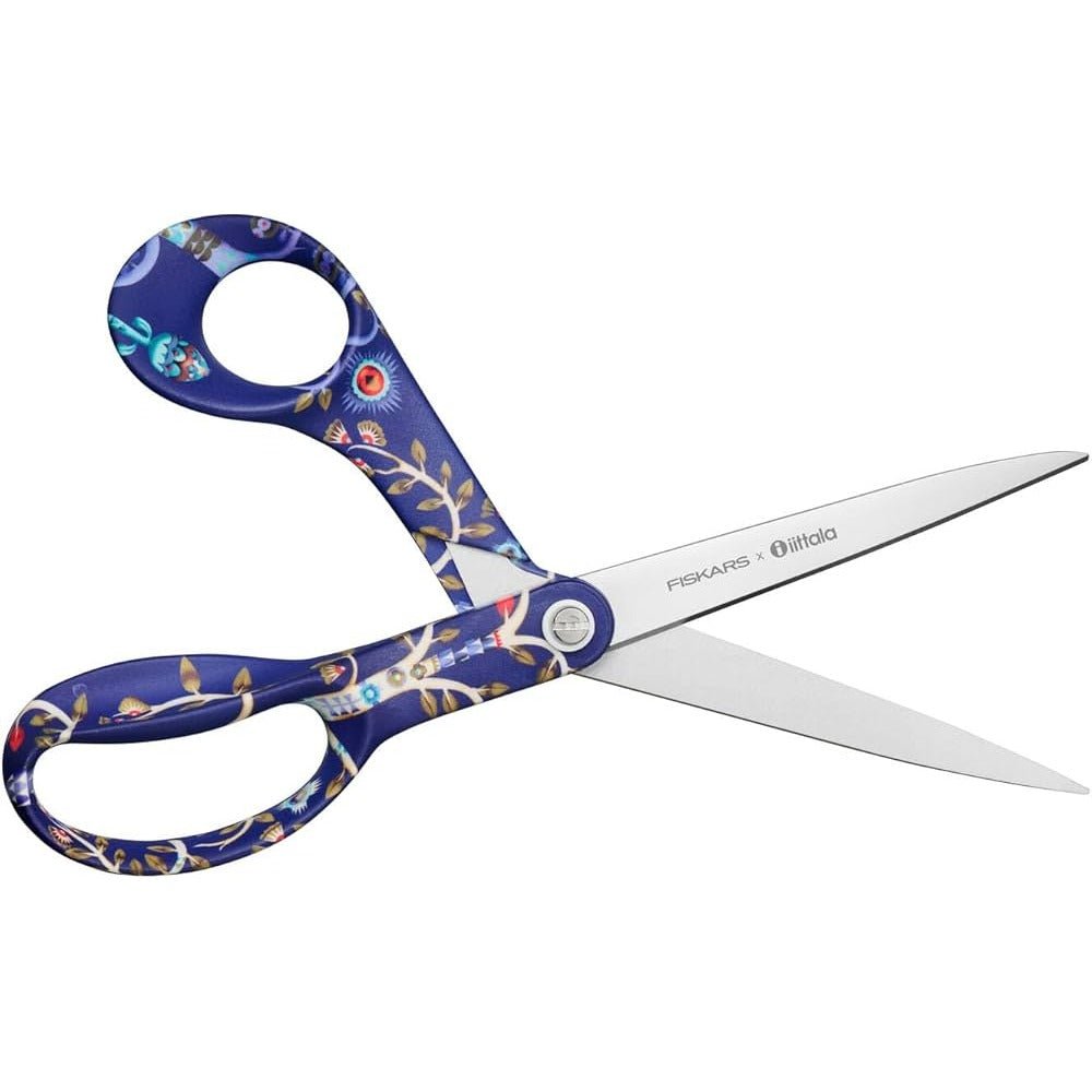 Fiskars Tijeras X Iittala con diseño Taika, Diestras, Longitud 21 cm, Hojas de Acero Inoxidable, Taika Azul, 1071490 - Ferrotecnia