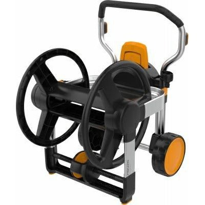 Fiskars Waterwheel XL manual con ruedas, Enrollador de manguera, Sin manguera, Enrollado manual, Rotación 360°, Diseño horizontal, 1062257 - Ferrotecnia