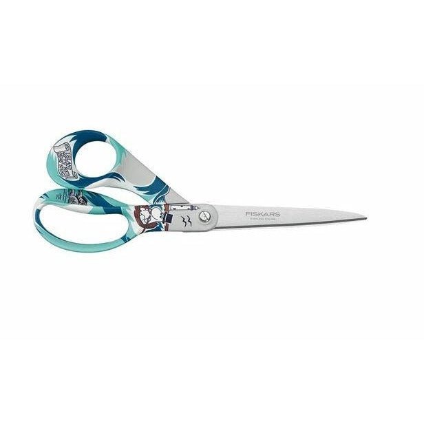 Fiskars X Mumin Tijeras multiusos con diseño Mumin, Para diestros, Longitud: 21 cm, Hojas de acero inoxidable, Papá Mumin, 1005231 - Ferrotecnia