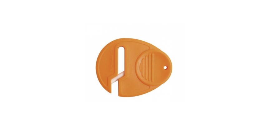 Fiskars Afilador de Tijeras Universal, para diestros y zurdos, Afilador de cerámica/Cubierta de plástico, Naranja, Sewsharp, 1003871