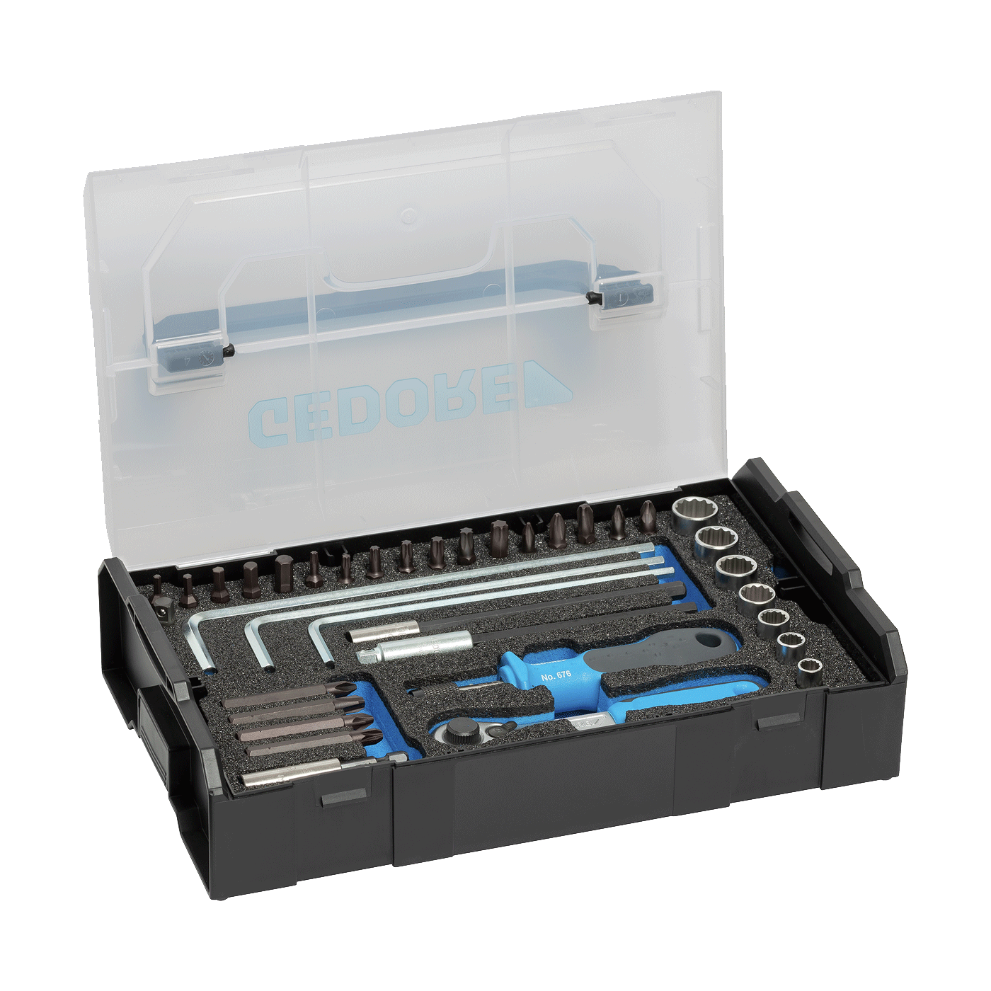 GEDORE 1102 - 038 - Juego de puntas y vasos con carraca de 1/4", 38 piezas - Ferrotecnia