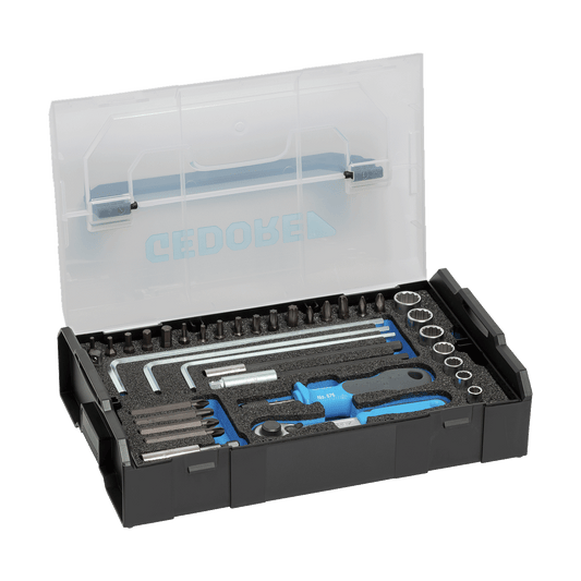 GEDORE 1102 - 038 - Juego de puntas y vasos con carraca de 1/4", 38 piezas - Ferrotecnia