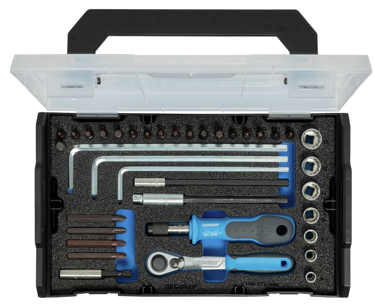 GEDORE 1102 - 038 - Juego de puntas y vasos con carraca de 1/4", 38 piezas - Ferrotecnia