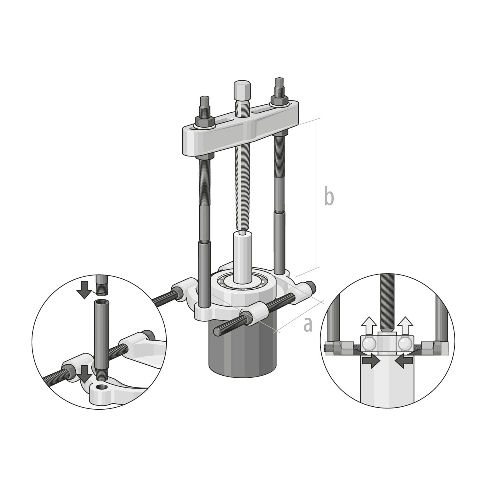 GEDORE 1.38/1 - Utensilio extractor 60 - 165 mm (8017630) - Ferrotecnia