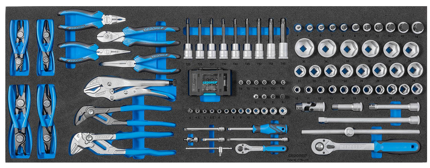 GEDORE 1504 XL CT6 - U10 - 183 - Comprobar módulo de herramientas con surtido - Ferrotecnia