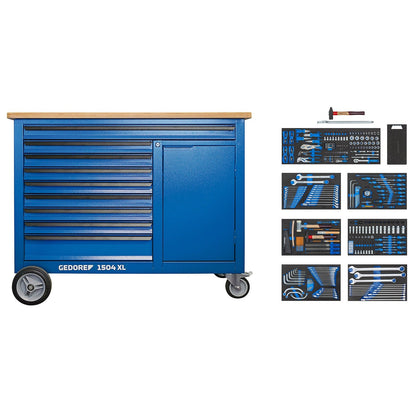 GEDORE 1504 XL-S-306 - Établi avec assortiment
