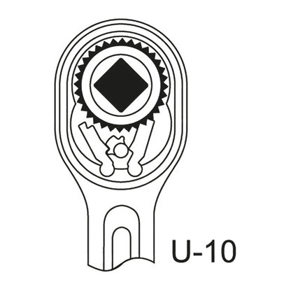 GEDORE 1993 U - 10 L - Carraca de 1/2", U - 10 L (6154550) - Ferrotecnia