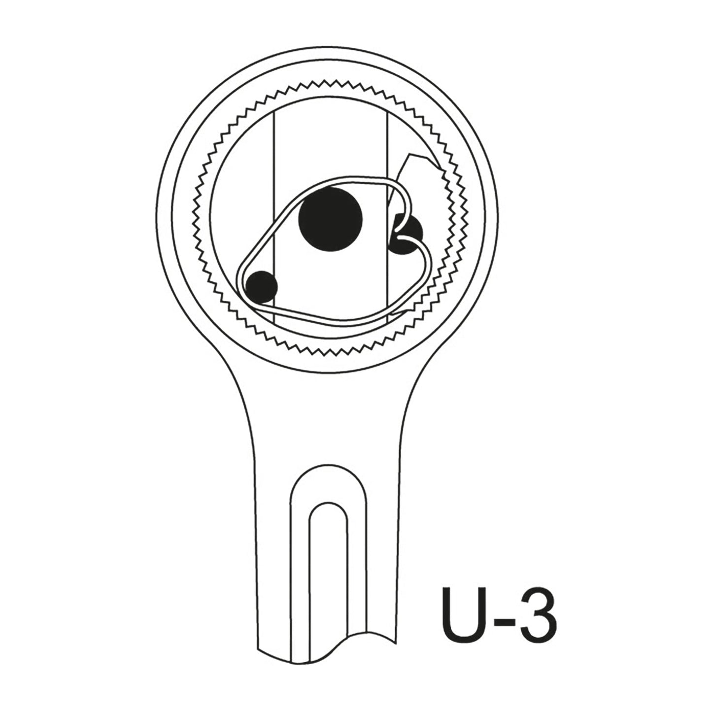 GEDORE 1993 U - 3 - Carraca de 1/2", U - 3 (6144240) - Ferrotecnia