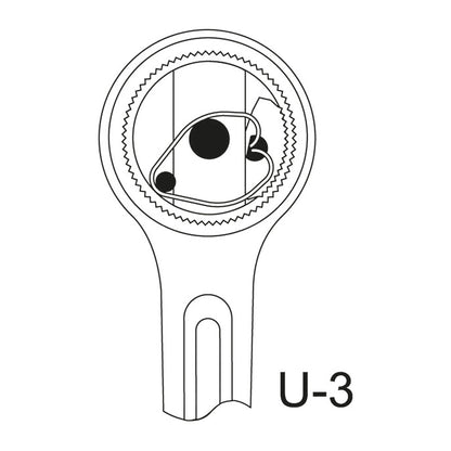 GEDORE 1993 U - 3 - Carraca de 1/2", U - 3 (6144240) - Ferrotecnia