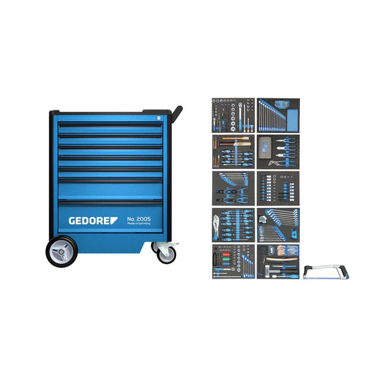 GEDORE 2005 - TS - 308 - Carro 2005 de 7 cajones con surtido de 308 herramientas - Ferrotecnia
