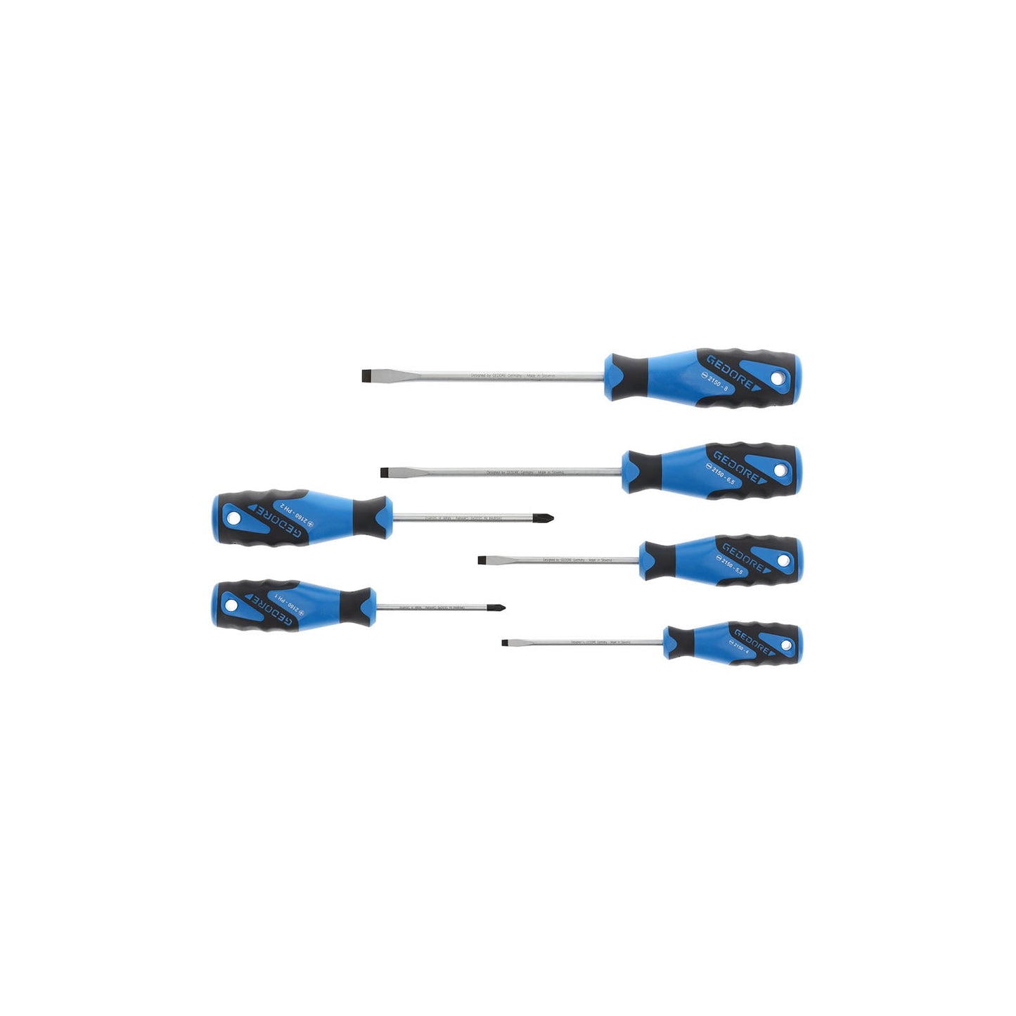 GEDORE 2150 - 2160 PH - 06 - Juego de 6 Destornillador Plano+PH (1482319) - Ferrotecnia