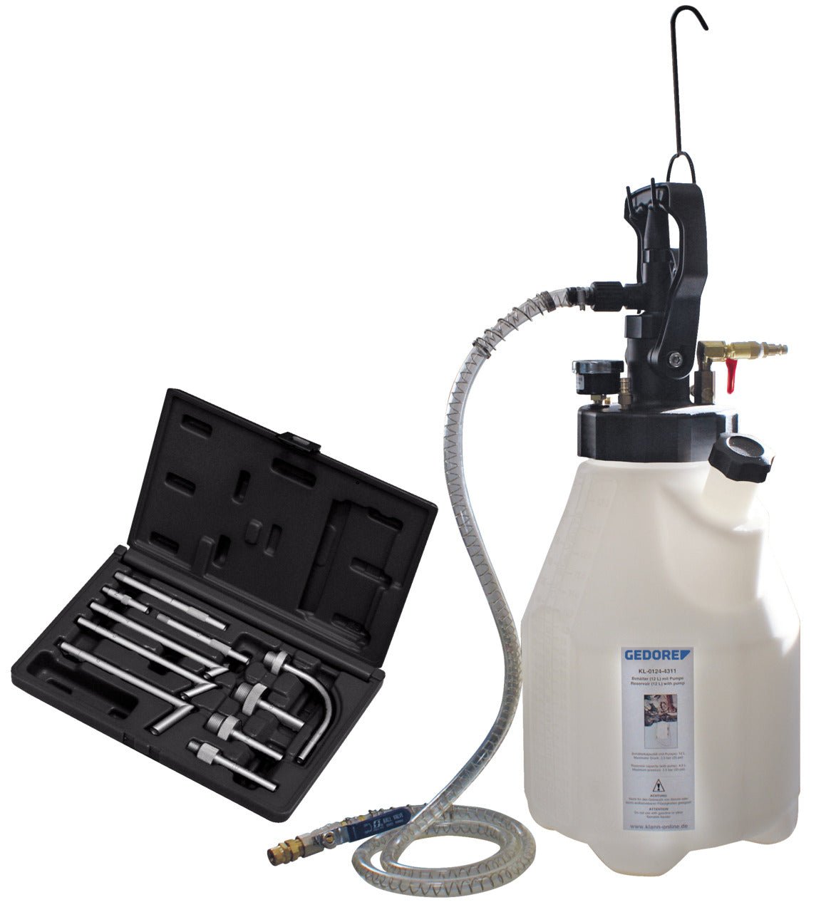 GEDORE Automotive KL - 0124 - 43 - Bomba de aceite con depósito, 12 litros - Ferrotecnia