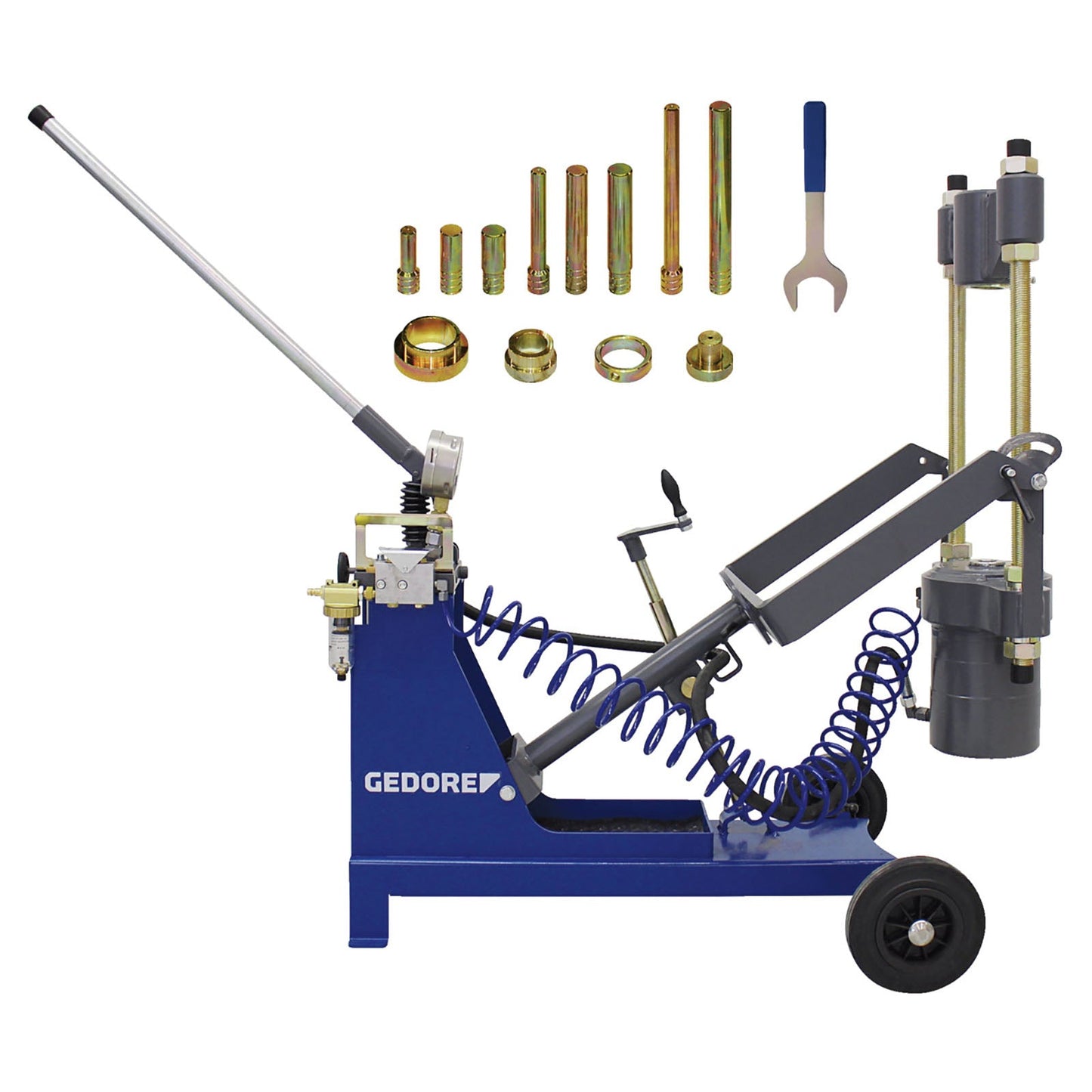 GEDORE Automotive KL - 1000 - 20 A - Prensa King Pin, 65t, con juego de manguitos - Ferrotecnia