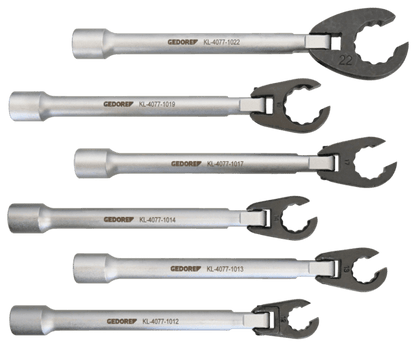 GEDORE Automotive KL - 4077 - 10 K - Juego de llaves abiertas para racores - Ferrotecnia