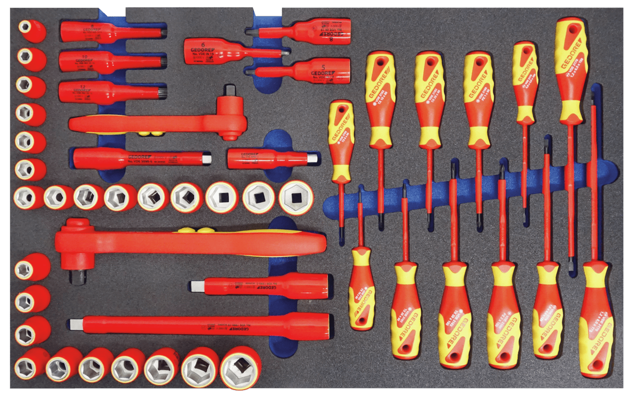 GEDORE Automotive KL - 4600 - 200 - Carro de Herramientas con surtido de herramientas aisladas VDE - Ferrotecnia