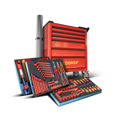 GEDORE Automotive KL - 4600 - 200 - Carro de Herramientas con surtido de herramientas aisladas VDE - Ferrotecnia