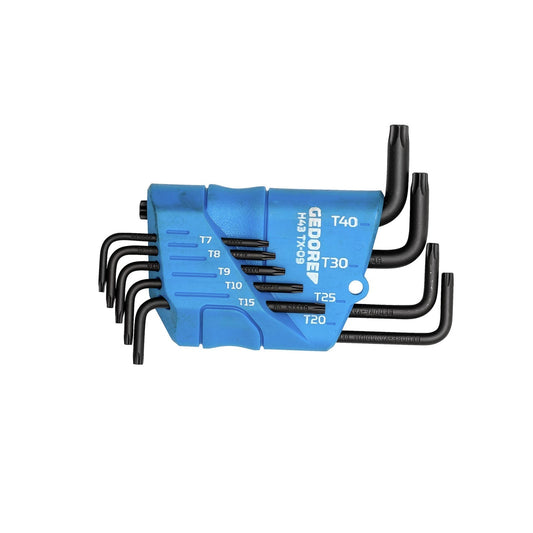 GEDORE H 43 TX - 08 - Juego de 8 Llaves TORX® T10 - T45 - Ferrotecnia