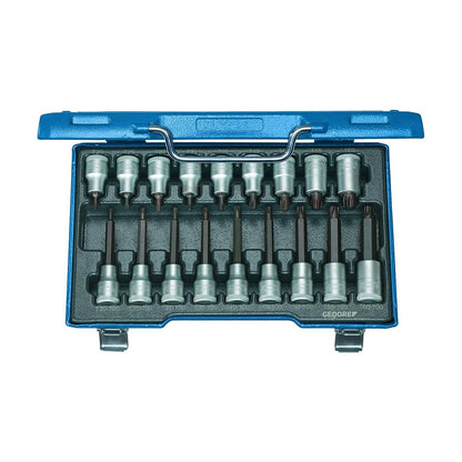 GEDORE ITX 19 LKP - Juego de Vasos TORX® Largos 1/2" - Ferrotecnia