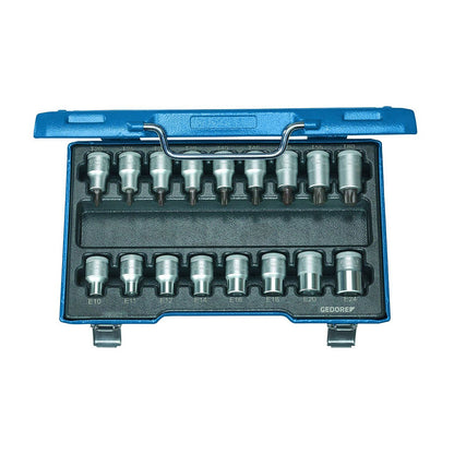 GEDORE ITX 19 TX - 017 - Juego de Vasos TORX® 1/2" - Ferrotecnia