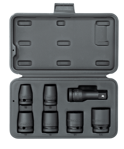 GEDORE K 19 - 007 - Juego de vasos de impacto de 1/2", de 10 a 24 mm - Ferrotecnia