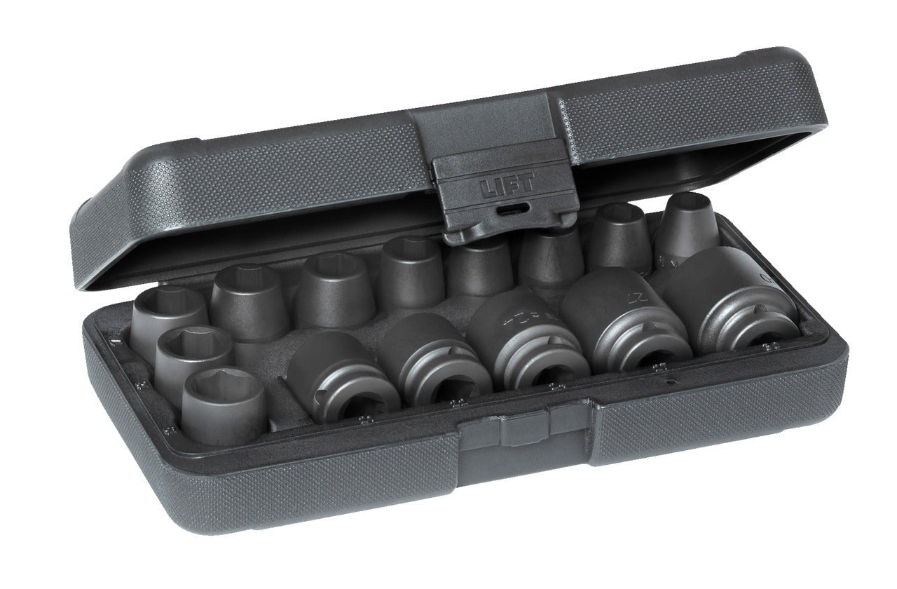 GEDORE K 19 - 015 - Juego de Vasos de Impacto de 1/2". 15 pzas - Ferrotecnia