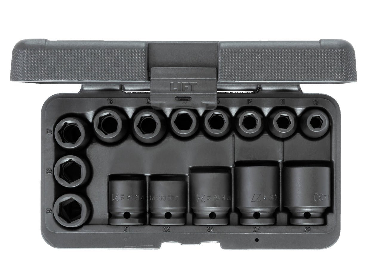 GEDORE K 19 - 015 - Juego de Vasos de Impacto de 1/2". 15 pzas - Ferrotecnia