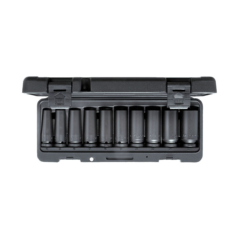 GEDORE K 19 L - 010 - Juego de Vasos de Impacto de 1/2" largos. 10 pzas - Ferrotecnia