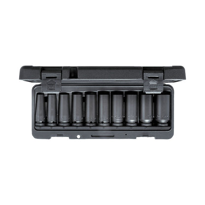 GEDORE K 19 L - 010 - Juego de Vasos de Impacto de 1/2" largos. 10 pzas - Ferrotecnia