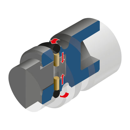 GEDORE K 32 SL - Vasos de impacto de seguridad de 3/4", perfil hexagonal, modelo largo - Ferrotecnia