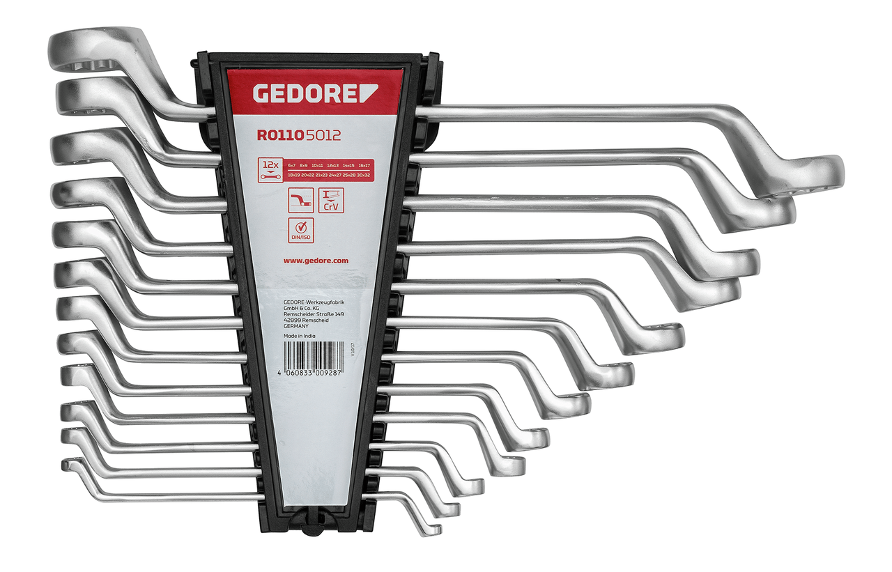 GEDORE red R01105012 - Juego de 12 llaves estrella acodadas, 6 - 32 mm (3300928) - Ferrotecnia