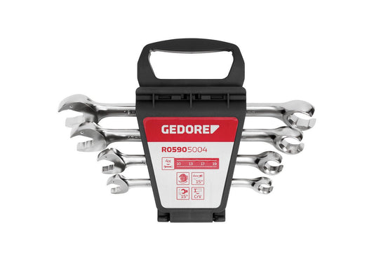 GEDORE red R05905004 - Juego de 4 llaves combinadas con efecto carraca 10 - 19mm (3300032) - Ferrotecnia